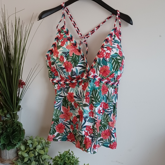 FULLFITALL Women's Plus Size Tankini Swim Top - Picture 5 of 14